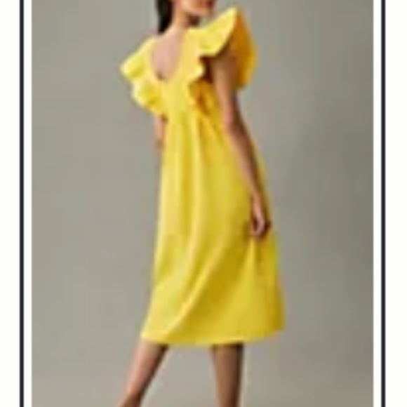 Maeve Printed Flutter-Sleeve Babydoll Dress - Picture 5 of 5